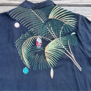 Tori Richard Hawaiian Bahama Christmas 2xl 100% Silk Palm Tree Santa